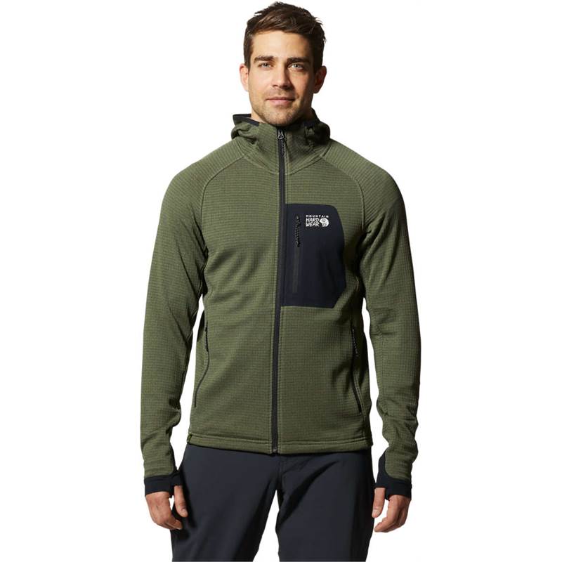 Mountain Hardwear Mens Polartec Power Grid Full Zip Hoody-1